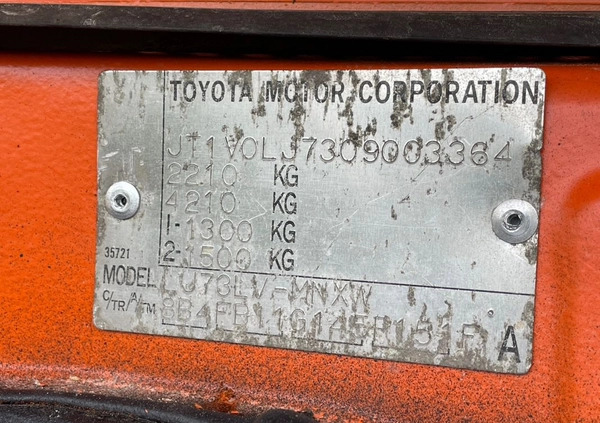 Toyota Land Cruiser cena 45000 przebieg: 275876, rok produkcji 1987 z Włocławek małe 704